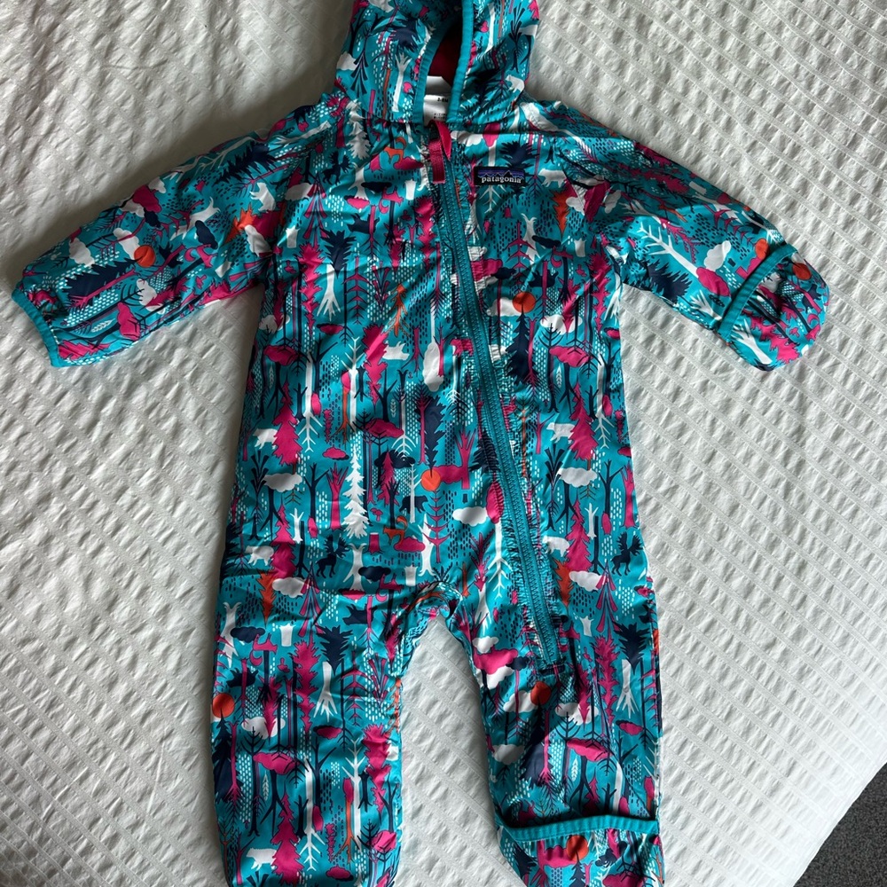 Patagonia Kids One Piece in Blue and Pink